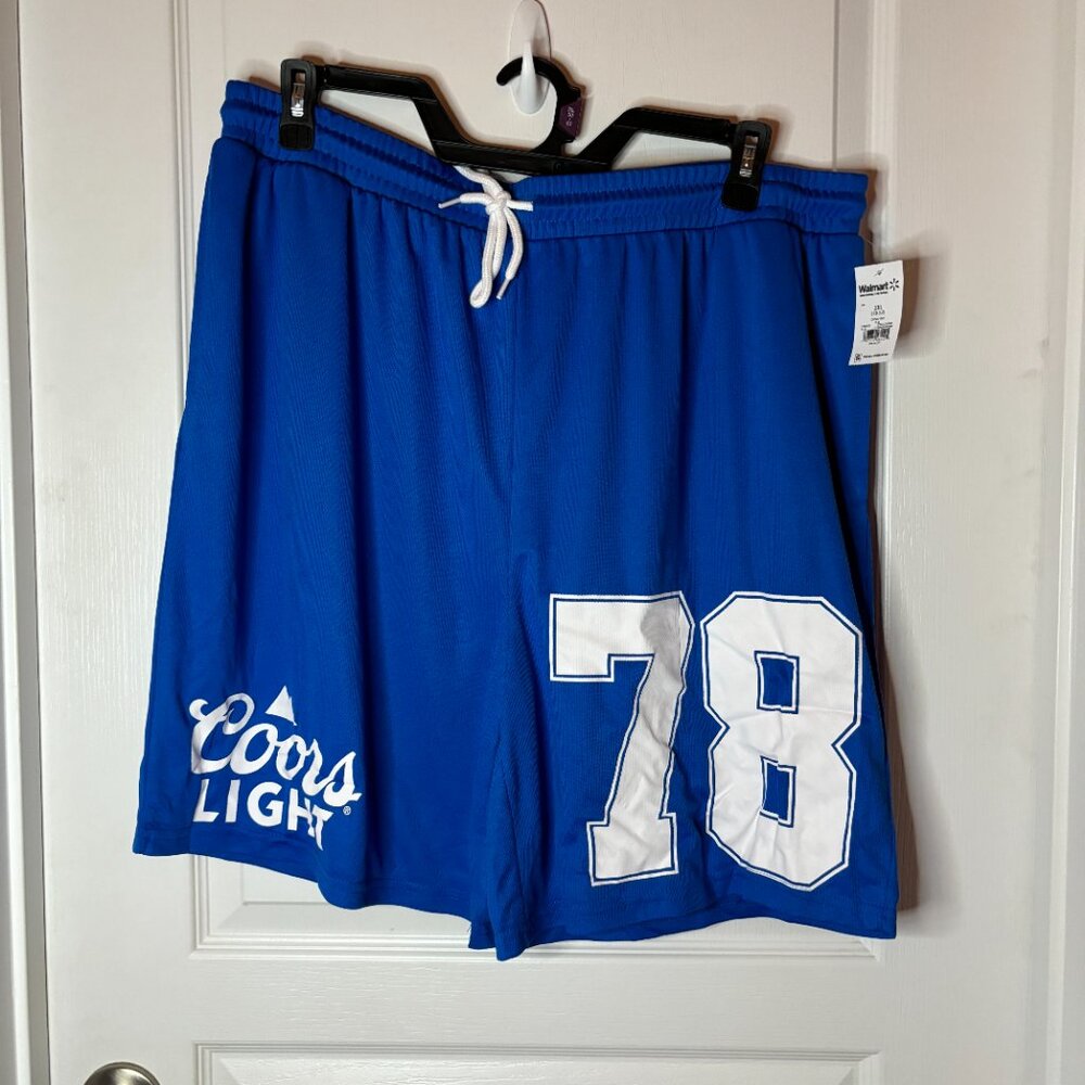 Coors Light Men's Graphic Basketball Shorts, Size 2XL